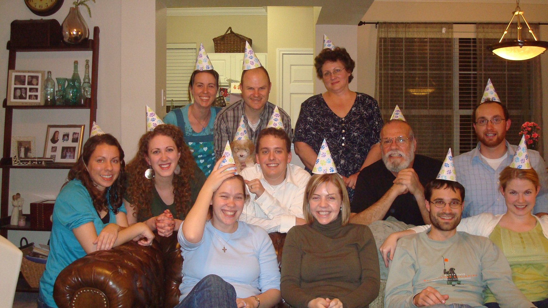 Group picture in party hats!
